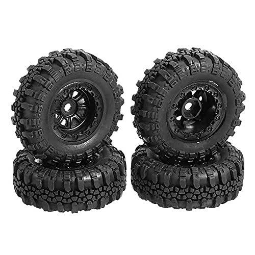 Graootoly 4-Piece 47 x 18 mm Wheel and Tire Set for SCX24 90081 AXI00001 1/24 RC Crawler