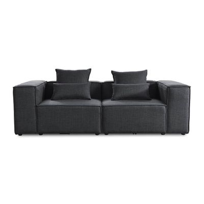 Home Deluxe Verona Modular Sectional Sofa, Anthracite, Size S, Approx. 240 x 70 x 120 cm, Seat Height 46 cm, Seat Depth 80 cm, incl. Cushions