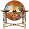 21.6"-Tall Gemstone Globe, 33 cm/12.9" Diameter, with Four Gold Stands and Compass, 720° Rotatable view 1