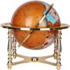21.6"-Tall Gemstone Globe, 33 cm/12.9" Diameter, with Four Gold Stands and Compass, 720° Rotatable view 2