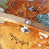 21.6"-Tall Gemstone Globe, 33 cm/12.9" Diameter, with Four Gold Stands and Compass, 720° Rotatable view 4