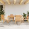 vidaXL 5-Piece Solid Teak Garden Dining Set view 2
