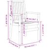 vidaXL 5-Piece Solid Teak Garden Dining Set view 4