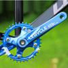 Samnuerly Mountain Bike Crank Arm Set, 170 mm, 104 BCD, Square-Taper Crankset, Aluminum Alloy, MTB Crankset (Black) (Blue) view 2