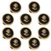GORGECRAFT 10 Vintage Rose Enamel Suit Buttons, 22 mm, 1-Hole, Antique Metal view 1