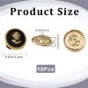 GORGECRAFT 10 Vintage Rose Enamel Suit Buttons, 22 mm, 1-Hole, Antique Metal view 2