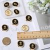 GORGECRAFT 10 Vintage Rose Enamel Suit Buttons, 22 mm, 1-Hole, Antique Metal view 4