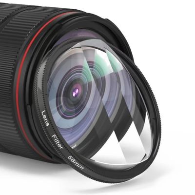 Kaleidoscope Prism Camera Filter for SLR Lenses (72mm Adapter, 58mm Semi-Hazy)