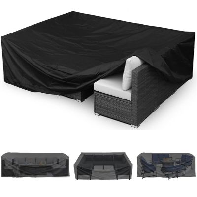 KDXAOBEI Outdoor Furniture Cover with Buckles and Drawstring, Waterproof UV-Resistant 420D Oxford Fabric, 190 x 160 x 55 cm