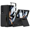 Case for Samsung Galaxy Z Fold 4, Ultra-Thin Wallet Case with Stand, Card Slots, Wireless Charging Support, Shock-Resistant, Black view 1