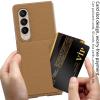 Case for Samsung Galaxy Z Fold 4, Ultra-Thin Wallet Case with Stand, Card Slots, Wireless Charging Support, Shock-Resistant, Black view 2