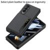 Case for Samsung Galaxy Z Fold 4, Ultra-Thin Wallet Case with Stand, Card Slots, Wireless Charging Support, Shock-Resistant, Black view 4
