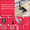 PhIree Stainless Steel Bar Sink, Built-In Single Bowl, Black, 34 × 38 × 21 cm, 3–4 mm Thick view 2