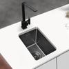 PhIree Stainless Steel Bar Sink, Built-In Single Bowl, Black, 34 × 38 × 21 cm, 3–4 mm Thick view 3