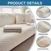 AQIGR Velvet Sofa Cover for 1-, 2-, 3- or 4-Seater Couches, L- or U-Shaped Sofas, Pet Protector (#16, 110 x 210 cm, 1 Piece) view 4