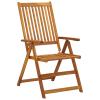 Homgoday Vintage-Style Garden Chair Set with Cushions – Acacia Wood, Royal Blue, 57 x 69 x 111 cm view 3