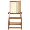 Homgoday Vintage-Style Garden Chair Set with Cushions – Acacia Wood, Royal Blue, 57 x 69 x 111 cm view 4
