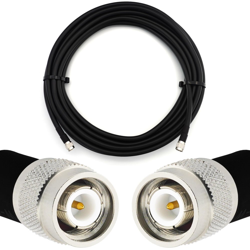RANGEFUL 5 m TNC Male-to-Male HF400 Flexible Coaxial Cable, 50 Ohm