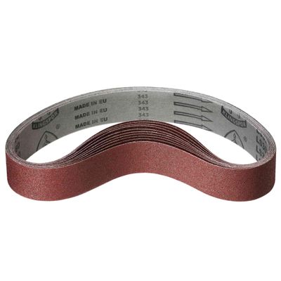 Klingspor Aluminum Oxide Sanding Belts, 55 x 1020 mm, P120, 5-Pack, for Wood & Metal