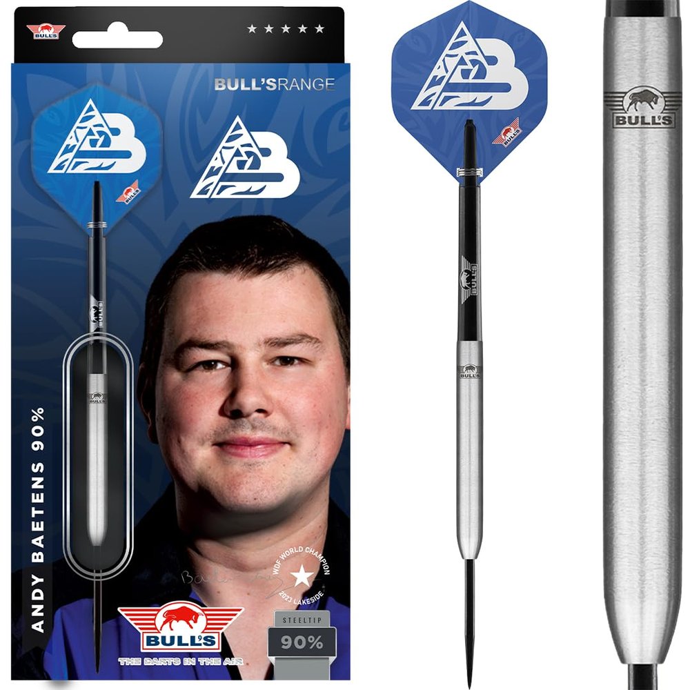 Bull's Andy Baetens Steel Darts | 90% 23 g Steeltip Darts | Pro Darts for Every Player