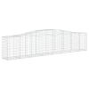 BaraSh Gabions with High Arch, 5 pcs., 400 x 50 x 80/100 cm, Galvanized Iron Garden Wire-Basket Fence view 3