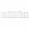 BaraSh Gabions with High Arch, 5 pcs., 400 x 50 x 80/100 cm, Galvanized Iron Garden Wire-Basket Fence view 4