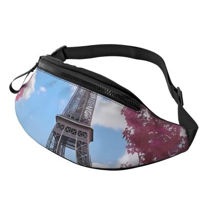 Vintage Eiffel Tower Paris Fanny Pack for Men and Women, Black, One Size