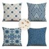 Outdoor Waterproof Cushion Covers, 65 x 65 cm, Set of 4, Navy Blue view 1
