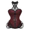 Women's Steampunk Gothic Underbust Corset Waist Shaper Halter Bustier view 1