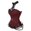 Women's Steampunk Gothic Underbust Corset Waist Shaper Halter Bustier view 2