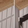 Lomadox 60 cm Bathroom Vanity with Ceramic Vessel Sink, Cashmere/Oak view 2