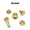10-Piece Solid Brass-Copper Screws, Nail Posts, Binding Rivets, Round-Head Studs for Leathercraft, Wallets, Bags and Belts, 16 mm, Domed Head view 4
