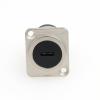 DRRI USB-C Female-to-Female D-Type Panel-Mount Adapter with Waterproof Dust Cap view 2