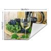 Woven PVC Vinyl Placemats with Wine Grape Design, 1 Piece view 3