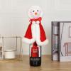 LEMCC 4-Pack Christmas Wine Bottle Covers, Plush Wine Bottle Gift Bags, Table Decorations (#5) view 3
