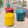Round Leather Storage Ottoman with Cushion view 3
