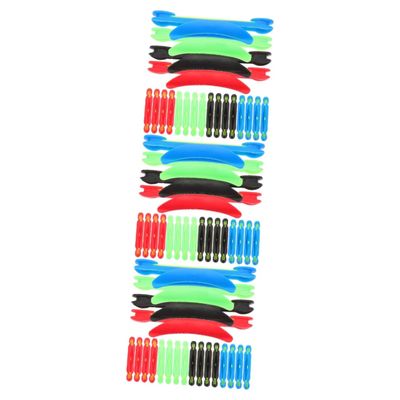 Toddmomy 60-Piece Fishing Line Winding Boards, Portable Storage, Black, Red, Blue, and Green