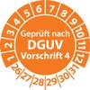 DGUV Regulation 4 Inspection Sticker, Self-Adhesive, 25 mm, Orange, 100 view 1