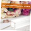 ibasenice Magnetic Acrylic Dice Box for 6 x 16 mm, Transparent view 4