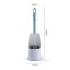 HASMI Toilet Brush Set with Long-Handle Silicone Brush and Base, Pink view 2