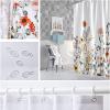 White Floral Polyester Shower Curtain, 160 x 200 cm view 4