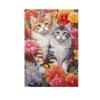Cats in the Garden Garden Flag, 28 x 40 in, Double-Sided, Outdoor Decor view 1