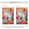 Cats in the Garden Garden Flag, 28 x 40 in, Double-Sided, Outdoor Decor view 2