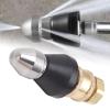 2-Piece High-Pressure Washer G1/4 Pipe Cleaning Nozzle with 3/8 Adapter, Stainless Steel view 1