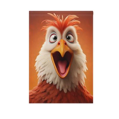 Funny Chicken Garden Flag, 30.5 x 45.7 cm, Double-Sided Outdoor Yard Decor