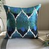 The HomeCentric Mora Blue Silk Decorative Pillow Covers, 2-Pack, 22 x 22 in view 2