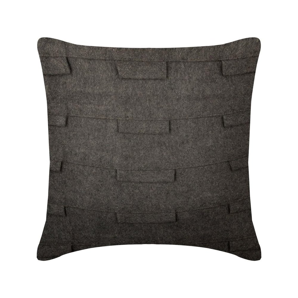 The HomeCentric Grey Sophistication Felt Throw Pillow Covers, 2-Pack, 16 x 16 in