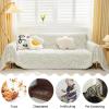 ZCXRYFL Chenille Sofa Throw for 1/2/3/4-Seater Sofas, L-Shaped Corner, Universal Non-Slip Couch Cover, Nordic Style, White, 180 x 380 cm view 2