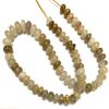 Natural Rutilated Quartz Rondelle Beads, 8 x 10 mm, 18-Inch Strand view 1