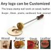 Custom Logo Branding Iron with Handle, 1 x 1 in view 3